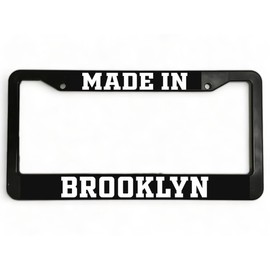 Holder for Car License Plate for Made in Brooklyn Glossy Black License Plate Frame