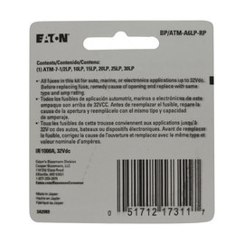 Bussmann (BP/ATM-A6LP-RP) ATM-LP Low Profile Fuse Assortment Kit - 6 Piece