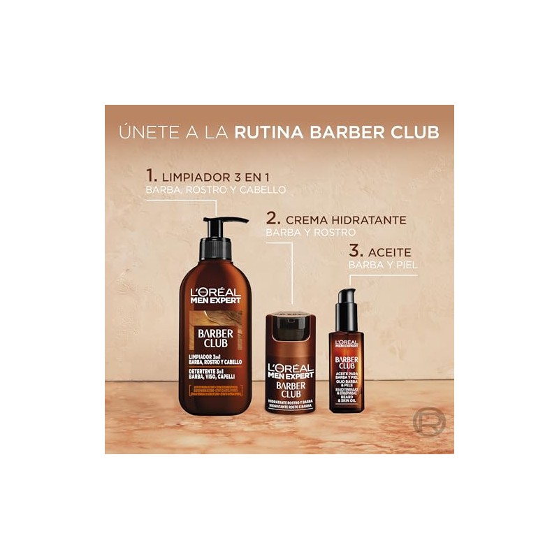 LOréal Men Expert Barber Club Barba-Rostro-Cabellos Shampoo - Pack of