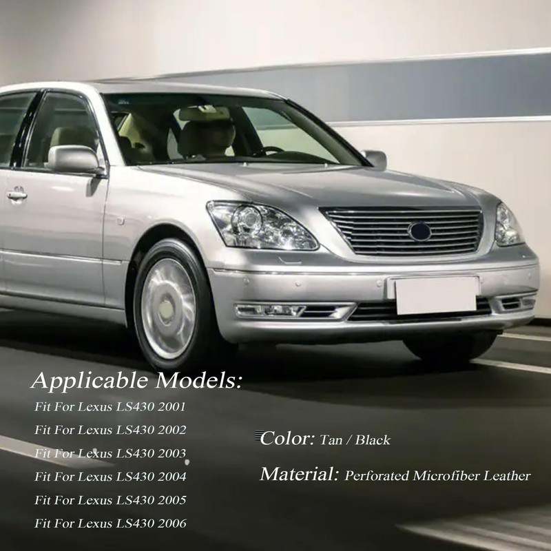 AOUTTUOA Passenger Bottom Perforated Leather Cover Tan Fit for Lexus