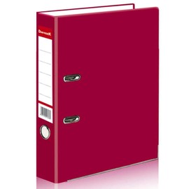 A4 Large 75mm Lever Arch Files Folders Stationery Metal Document Storage (Maroon, 1)