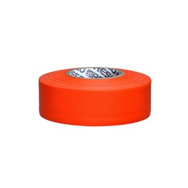 Presco PresGlo Arctic Roll Flagging Tape [5 mils thick]: 1-3/16 in. x 50 yds. (Neon Orange) [NON-ADHESIVE]