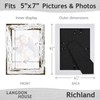 Langdon House 5x7 Picture Frames (Distressed White, 6 Pack) Farmhouse