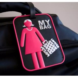 Undisclosed Luggage Tag for Couples Pink Woman My Bag Suitcase Heavy Duty Travel ID Tag