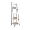 ADEPTUS Jela Soild Wood Split 5 Shelf Ladder (White)