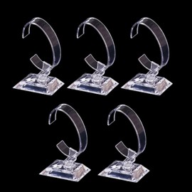 Mcoser 5PCS Transparent Watch Holder,90MM Watch Display Stand Holder,Bracelet Stand Holder,Jewelry Showcase Display Stands for Store