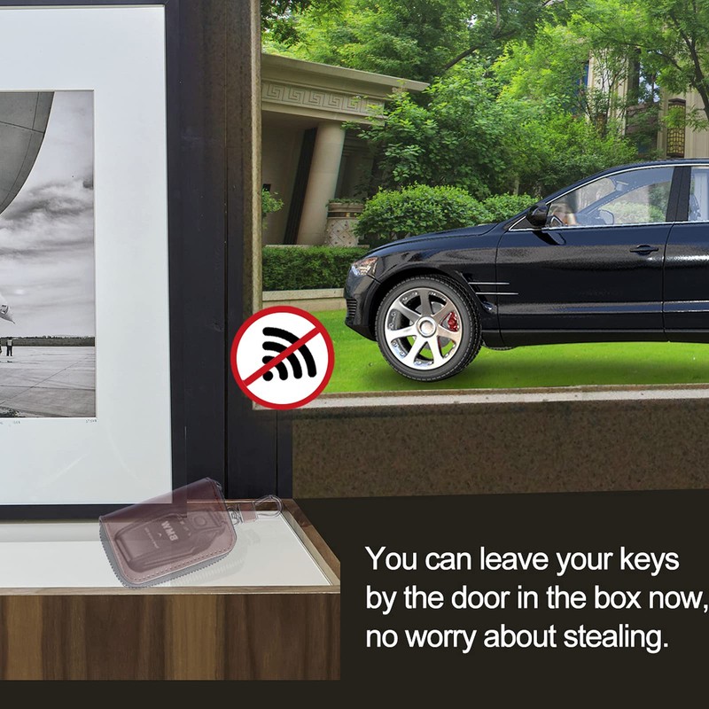 FOXNSK 2Pcs Upgraded Car Key Case, Faraday Cage Car Key