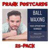 Crazy Novelty Guy (25-Pack) Bulk Prank Postcards - Ball Waxing