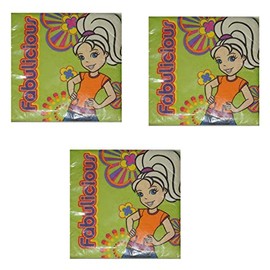 Polly Pocket Birthday Party Supplies Bundle Pack includes 48 Napkins