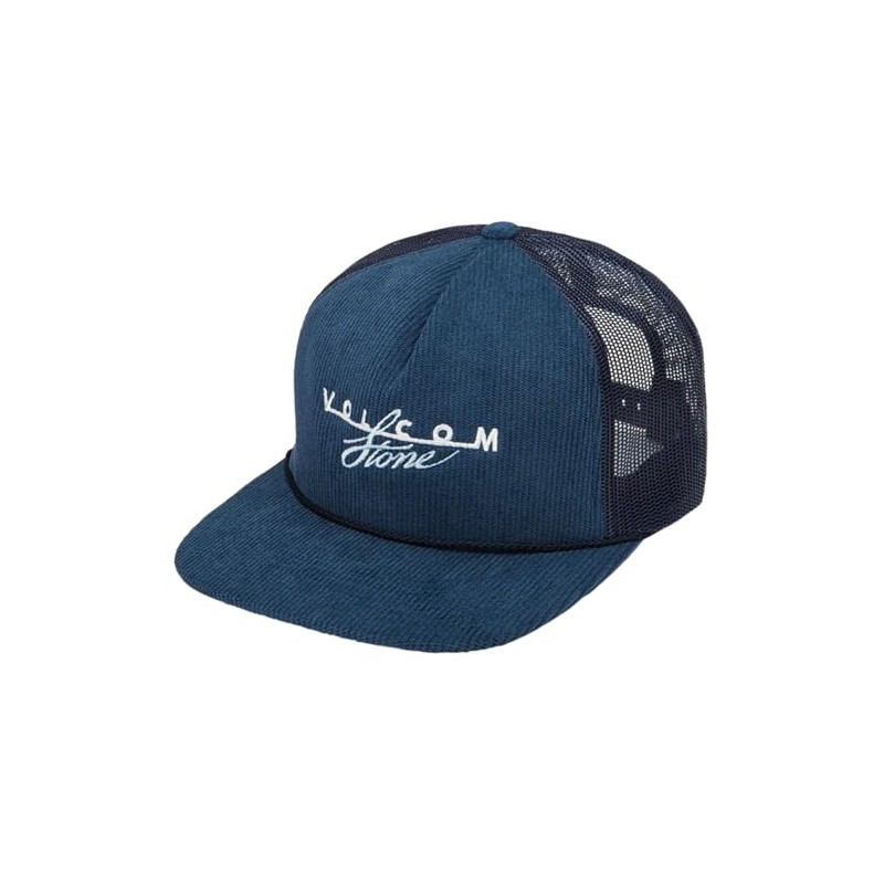 Volcom Men's Logo Cheese Trucker Hat, Deep Blue