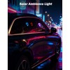 JOYTUTUS Car LED Ambient Light Solar Powered Heart Neon Light