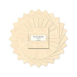 Wilmington Prints 5 Karat Mini Gems-Caramel Macchiato 5" Squares, 24 Pieces per Pack 505-38-505, Cream