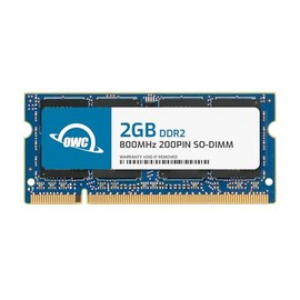 OWC OWC6400DDR2S2GB módulo de - Memoria (2 GB, 1 x 2 GB, DDR2, 800 MHz, 200-pin SO-DIMM, Azul)
