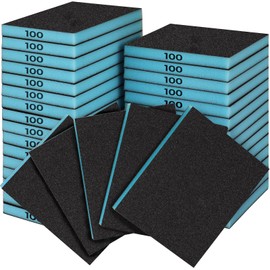 Sruhrak Pack of 18 Soft Sanding Sponge, 100 Grit Soft Sanding Block, Wet and Dry Sanding Sponges, Washable and Reusable Sanding Pads for Wood, Plastic and Metal Polishing