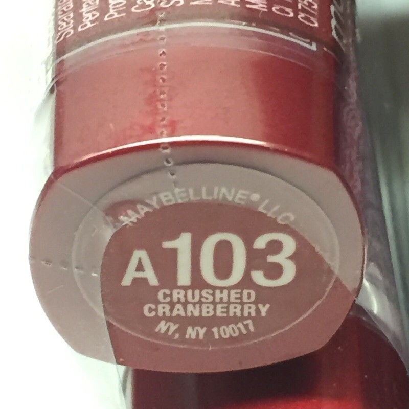 maybelline 4 PACK MAYBELLINE MOISTURE EXTREME LIPSTICK A103 CRUSH CRANBERRY-Disc