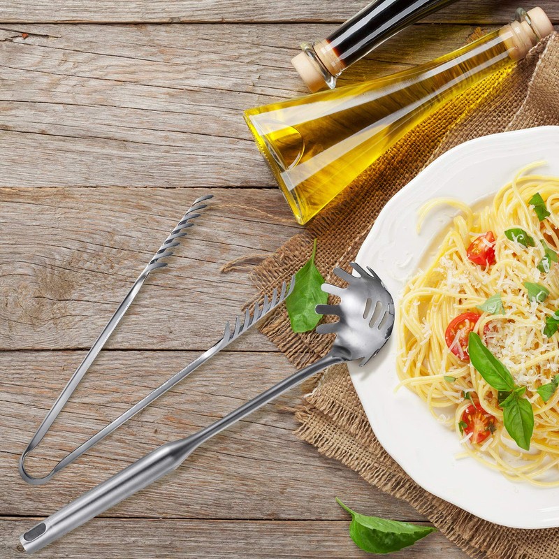 2 Pieces Spaghetti Spoon Large Pasta Server Utensil, 9.4 Inch