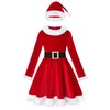 Doxrmuru - Disfraz de Papá Noel rojo para niñas de