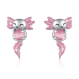YueYuan Axolotl Stud Earrings for Women 925 Sterling Silver Axolotl Earrings Hypoallergenic Animal Jewelry for Mom Wife Daughter Graduation Party Birthday Anniversary