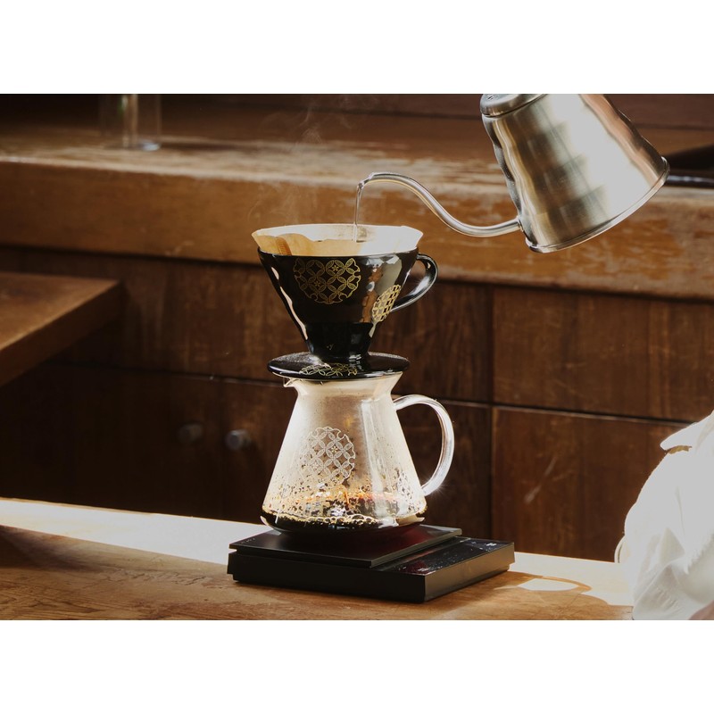 HARIO VDC-02-SPB Ceramic Dripper 02 Cloisonne Black, For 1 -