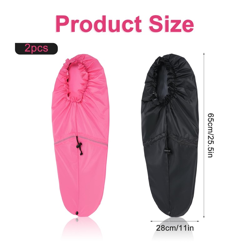 2pcs Large Adjustable Braids Shower Cap for Long Hair Waterproof