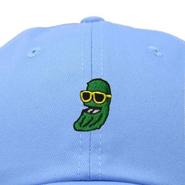 DALIX Pickle Dude Cap Embroidered Mens Cotton Baseball Hat in Light Blue