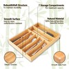 Silverware Organizer, 12.5 Inch Utensil Organizer Kitchen Drawer Organizer Bamboo