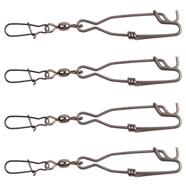 Longline Fishing Tuna Clips - Stainless Steel Snap Clip Branch Hangers with Crane Swivel Duo Lock Snaps (5Pcs,10Pcs)