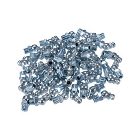 VekAuto 50 Pcs M8x1.25 Grease Nipple Fitting Bend 45 Degree Angle Galvanized Steel Grease Zerk Fitting Adapter for Car Truck Automotive Mechanical Lubrication Auto Accessories