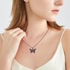 Freesloth Butterfly Necklaces for Women 925 Sterling Silver Red Opal
