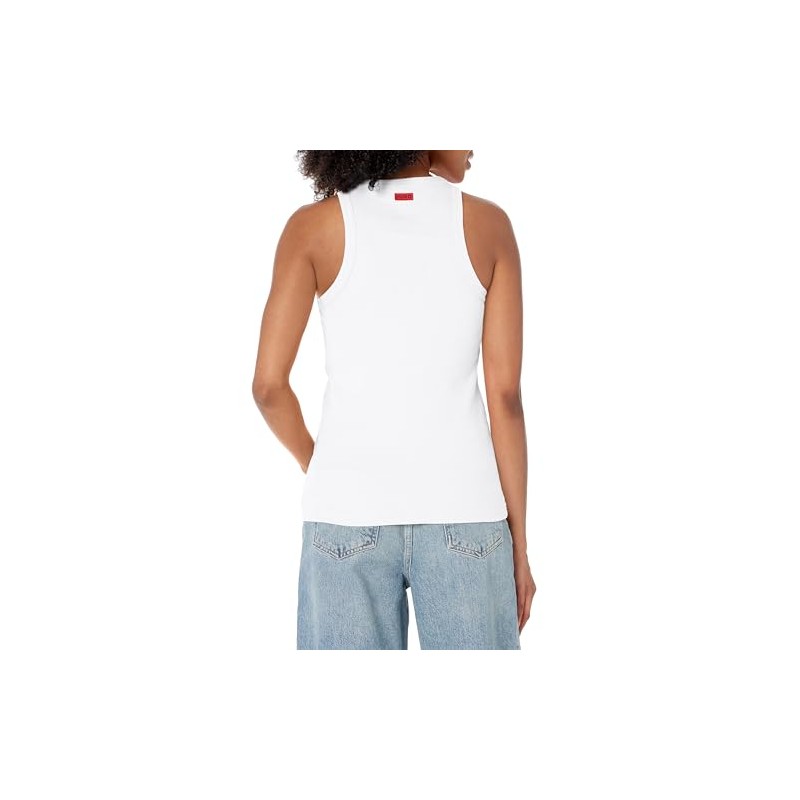 HUGO High Neck Cotton Fitted Tank