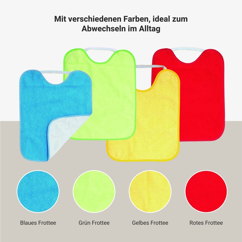 TI TIN Pack of 4 Waterproof Baby Bibs with Rubber