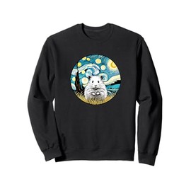 Dwarf Hamster Pet Cute - Van Gogh Starry Night Style Sweatshirt