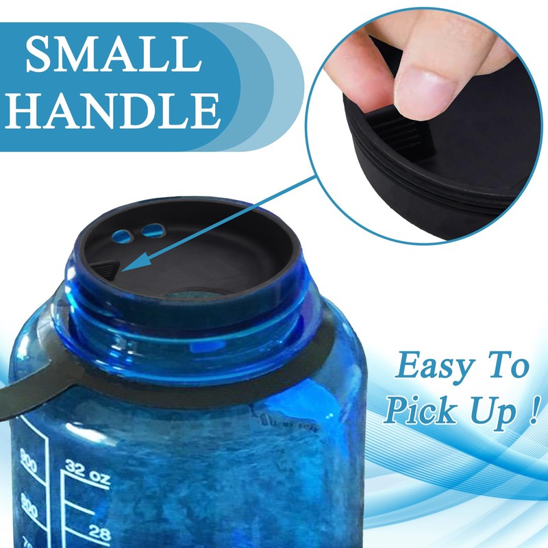 TiciKim 3 Pack Silicone Splashguard for Nalgene 32 oz Wide