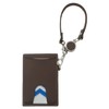 Orobianco Pass Case with Reel Brown OROBIANCO ORHO-010 ID Case