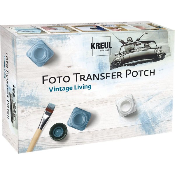 Hobby Line 49990 Photo Transfer Potch Vintage Living Set, Multi-Colour