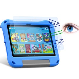 PYS Anti Blue Light Screen Protector for Fire 7 Kids Tablet 7 Inch Anti Glare Scratch-Resistant Blue Light Block to Protect Eyes Pack of 2