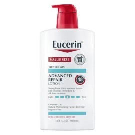 Eucerin Advanced Repair Body Lotion, 48-Hour Moisture, Fragrance Free