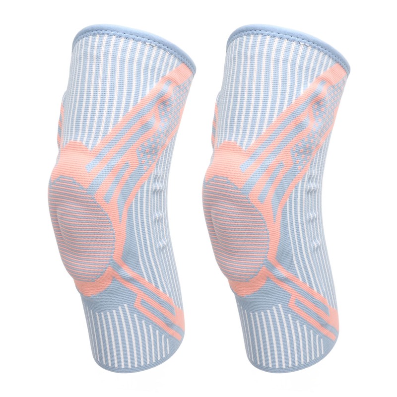 1 Pair Knee Brace Thickened Pads Breathable Mesh Silicone Spring