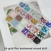 24 Colours Resin Rhinestones Kits 3500Pcs 3-4mm Flatback Round Nail