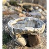 Athena Garden Inc. Natrual Organic Balancing Rock Bird Bath Bowl,