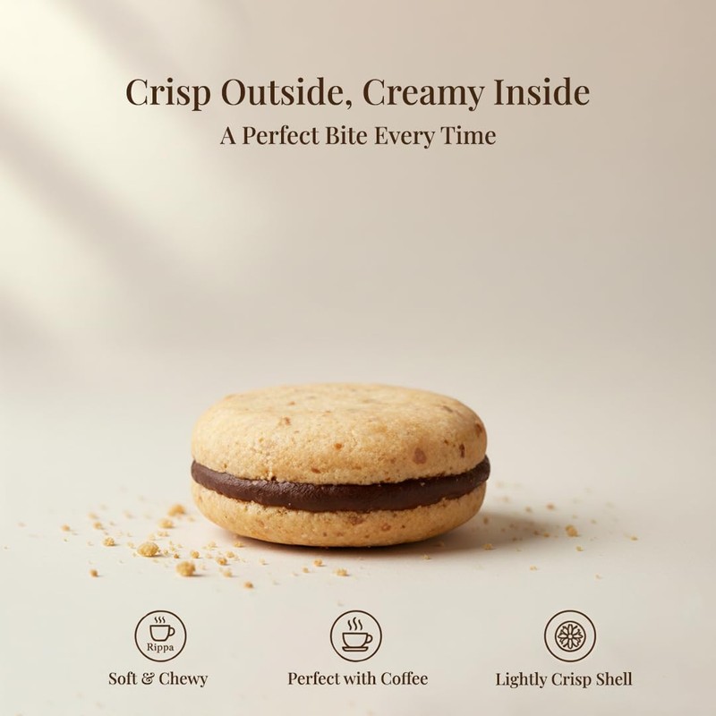 Rippa Baci di Dama Coffee Biscuits- Italian Cookies with Rich