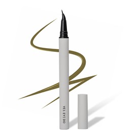 Curved Tip Brown Liquid Eyeliner Pen for Light Hair (Mocha Muse)