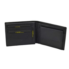 Coveri Men's Genuine Leather Wallet with Card Holder and Regao Box, black, Classic