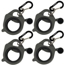 CANAANIN Zip Tie Holder Cable Tie Holder Heavy-Duty Colored Upgraded for Tool Belt Electrician Tool Tradie Bits Organized Strong Efficient Storage Reusable Portable (Gray, 4 Piece)