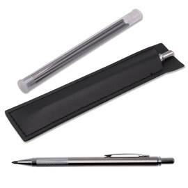 Cali&Brita 【Extremely Thick 3.0mm Lead】Mechanical Pencil 3mm Lead Mark Sheet Drawing Architecture Metal with Refill (Pencil + Lead)
