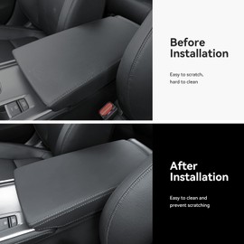 Bercicci Center Console Armrest Cover for Honda Accord 2022 2021 2020 2019 2018 Accessories Center Console Liner Leather Protection Armrest Cover (Black)