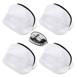 ZOCONE 4 PCS Shoe Washing Machine Bag Durable Laundry Shoe Bags for Washing Machine, Reusable Trainer Washing Machine Bag Mesh Shoe Laundry Bags with Zips, Shoe Washing Bag for Delicates Socks Bras