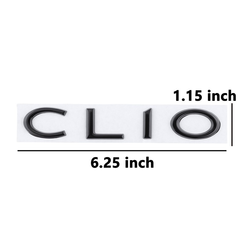 Clio Emblem Car Sticker Tailgate Badge Decoration Logo (Black)