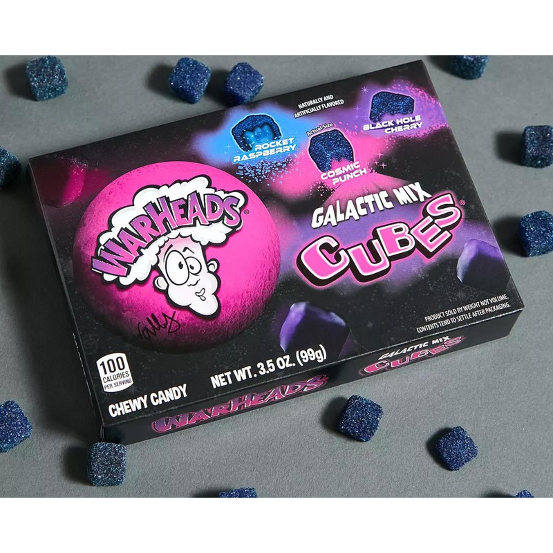 SUPPLIIONLINE Warheads Galactic Mix Cubes-Sweet And Chewy Candy - Rocket