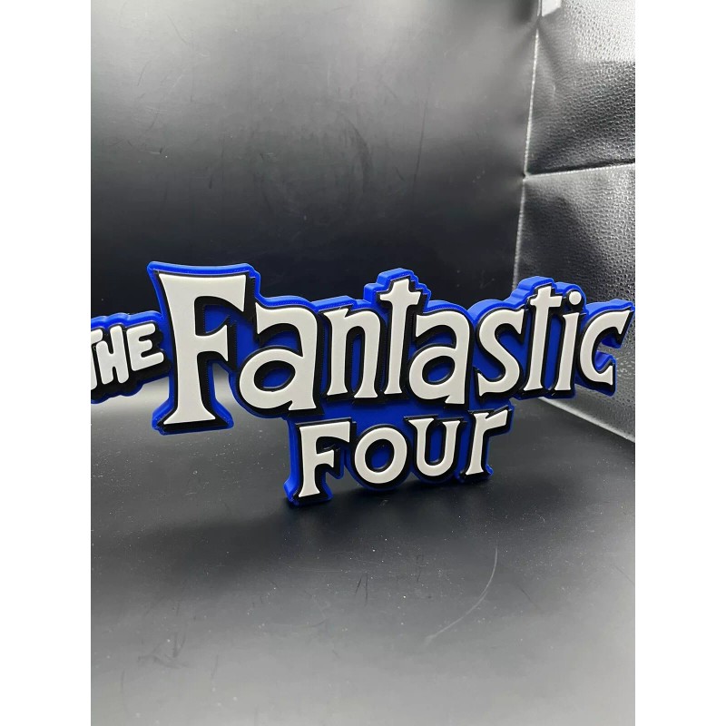 Fantastic Four Logo Sign Display | 3D Wall Desk Shelf